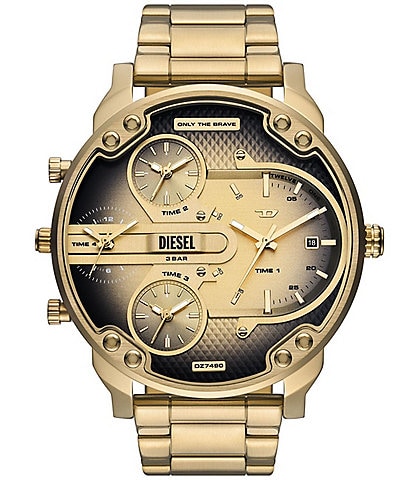 Diesel Men's Mr. Daddy Slim Chronograph Gold-Tone Stainless Steel Bracelet Watch