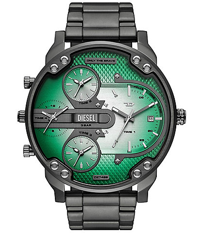 Diesel Men's Mr. Daddy Slim Chronograph Gunmetal Stainless Steel Bracelet Watch
