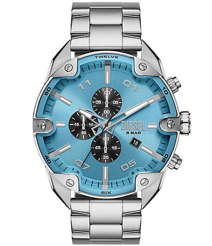 Diesel Men's Spiked Chronograph Stainless Steel Bracelet Watch