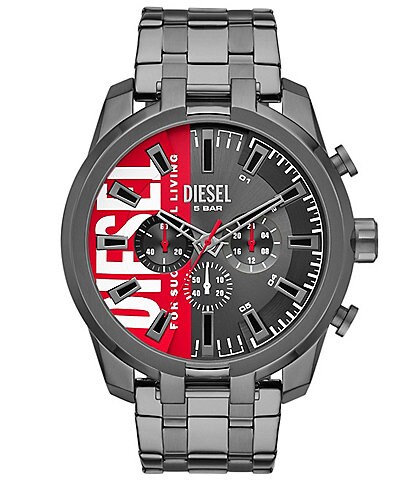 Diesel Men's Split Chronograph Gunmetal Stainless Steel Bracelet Watch