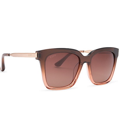 DIFF Eyewear Bella Polarized Square 54mm Sunglasses