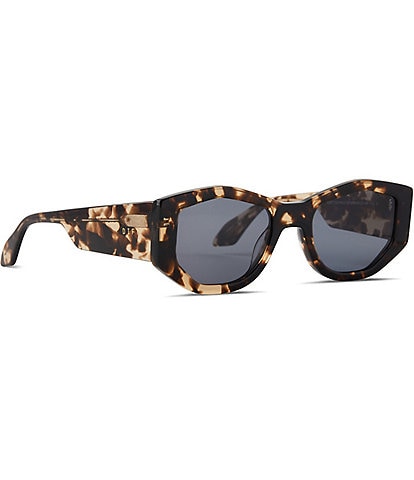 DIFF Eyewear Women's Zoe 55mm Polarized Tortoise Geometric Sunglasses