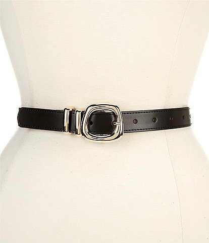 Dillard's 1" Organic Center Back Loop Faux Leather Belt