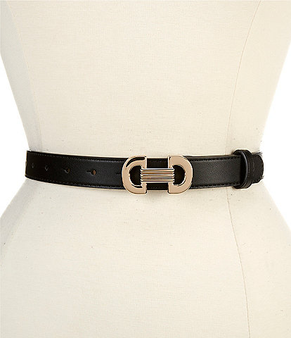 Dillard's 1" Statement Plaque Faux Leather Belt