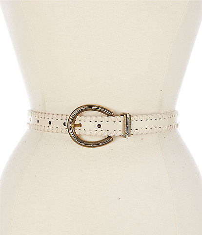Dillard's 1#double; Whipstitch Faux Leather Belt