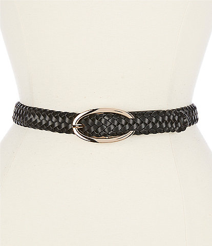 Dillard's 1.12#double; Asymmetrical Buckle Braid Belt
