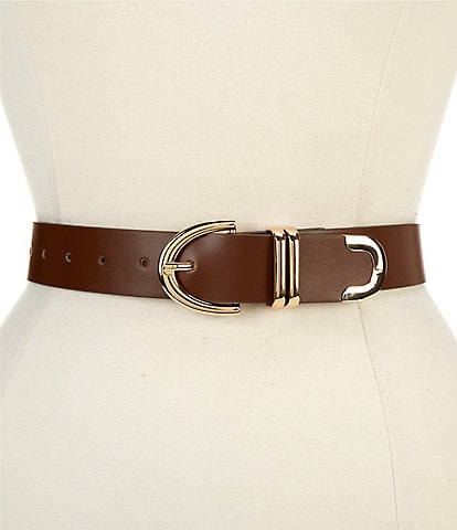 Dillard's 1.25" Multi Loop Faux Leather Belt