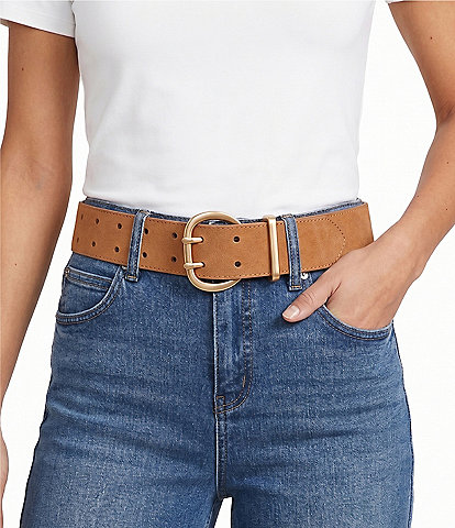 Dillard's 1.57#double; Double Prong Leather Belt