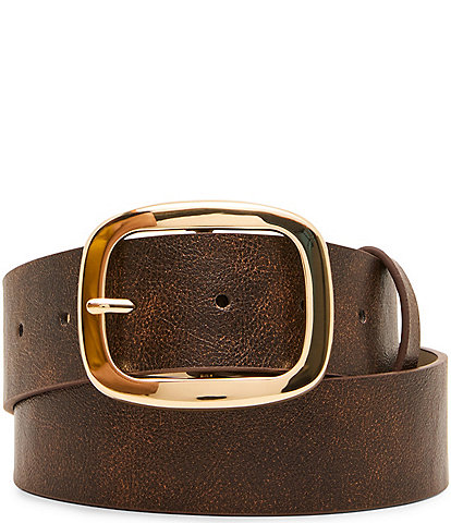 Dillard's 1.57#double; Square Buckle Distressed Belt