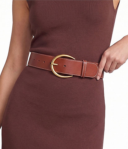 Dillard's 2#double; Round Buckle Belt