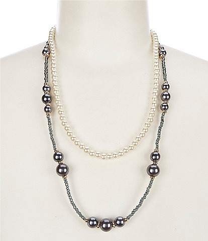 Dillard's Bali Pearls Beaded Layered Necklace