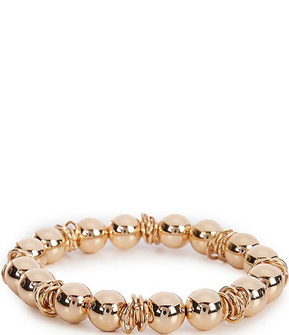 Dillard's Bead & Chain Cluster Stretch Bracelet