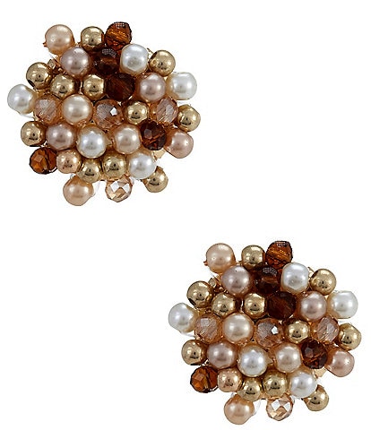Dillard's Bead Cluster Stud Statement Earrings