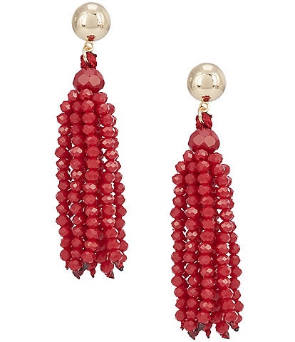 Dillard's Beaded Tassel Earrings