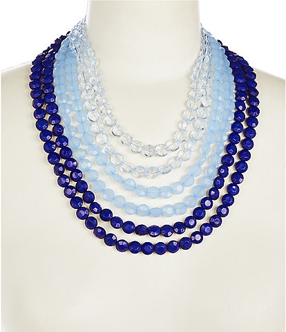 Dillard's Blue Bayou Statement Short Multi Strand Necklace