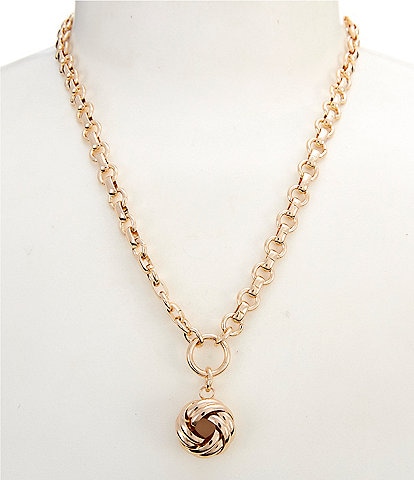 Dillard's Chain Short Knot Pendant Necklace
