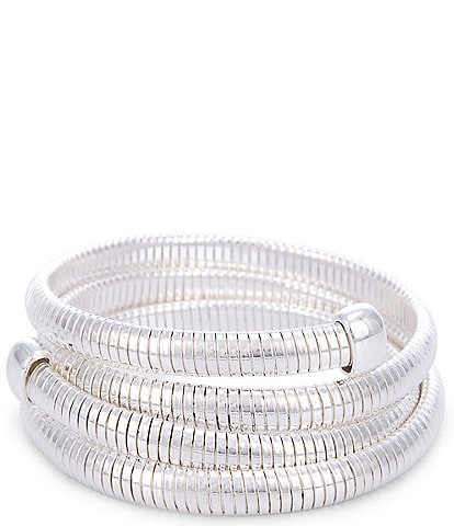Dillard's Cobra Chain Multi Row Coil Bracelet