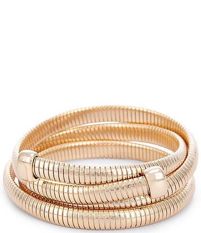 Dillard's Cobra Chain Multi Row Coil Bracelet