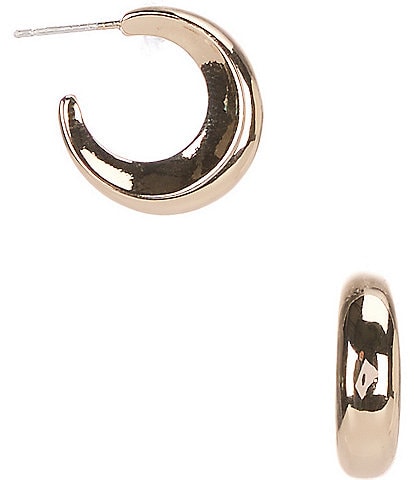 Dillard's Crescent Moon Metal Hoop Earrings