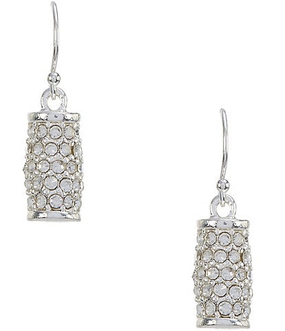 Dillard's Crystal Pave Rondelle Drop Earrings