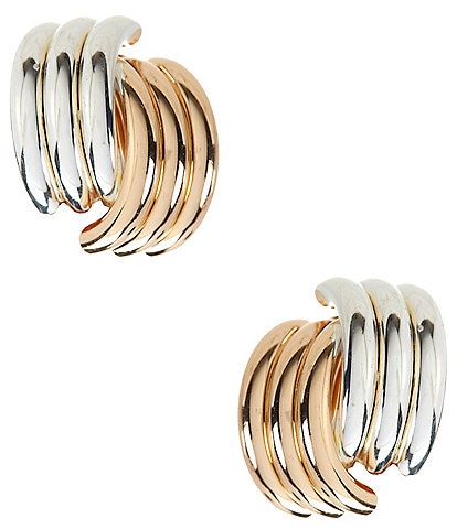 Dillard's Curved Tube Clip Drop Earrings