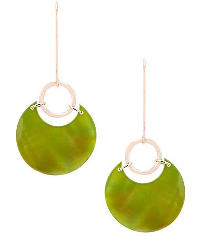 Dillard's Dyed Shell Round Drop Earrings