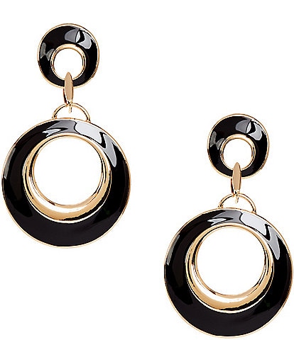 Dillard's Enamel Double Open Round Drop Earrings