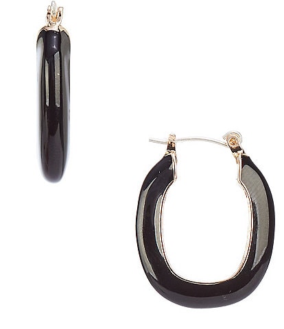 Dillard's Enamel Medium Metal Hoop Earrings