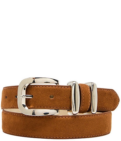 Feathered Edge Stitch Leather Belt