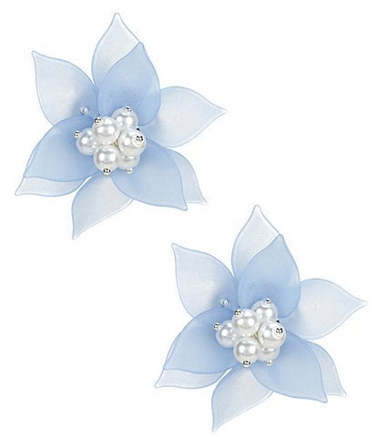 Dillard's Flower Statement Stud Earrings