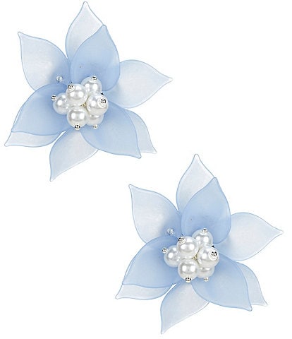Dillard's Flower Statement Stud Earrings