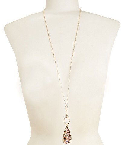 Dillard's Genuine Shell Long Pendant Necklace