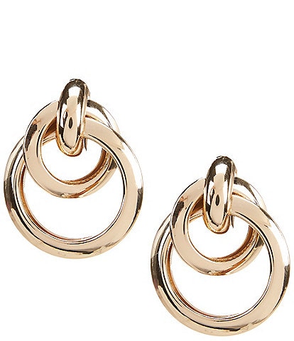 Dillard's Graduating Open Three Ring Drop Earrings