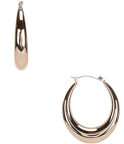 Dillard's Hollow Metal Oval Hoop Earrings