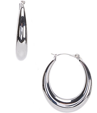 Dillard's Hollow Metal Oval Hoop Earrings