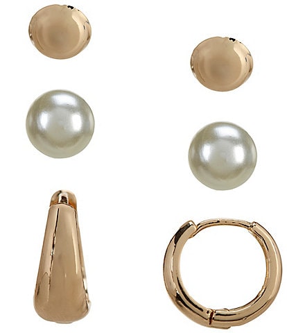 Dillard's Hoop and Stud Trio Earrings Set