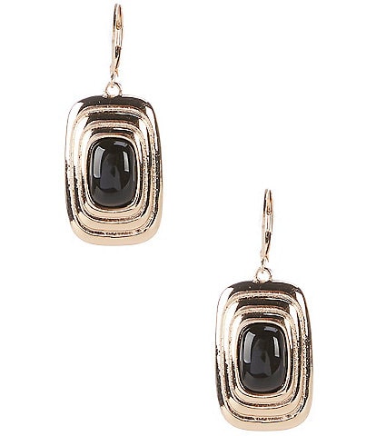 Dillard's Jet Cab Rectangular Metal Drop Earrings