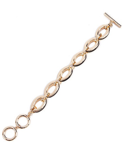 Dillard's Jet Epoxy Edge Oval Link Line Bracelet