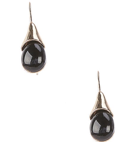 Dillard's Jet Resin Teardrop Drop Earrings