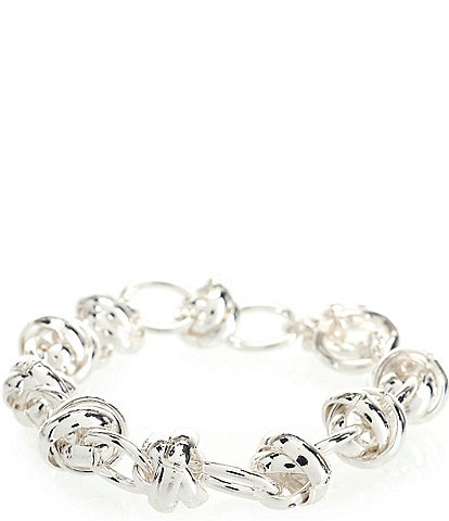 Dillard's Knotted Oval Chain Link Line Bracelet