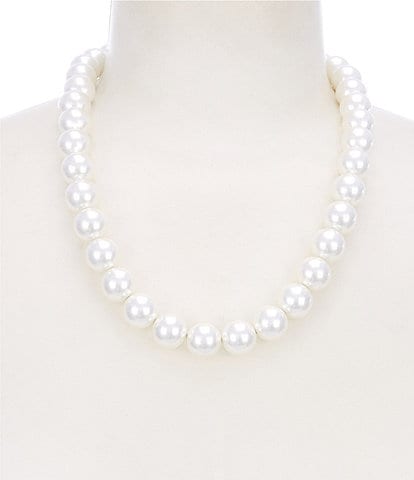 Dillard's Large Pearl Strand Collar Necklace