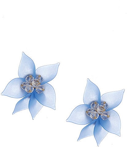 Dillard's Marina Blue Flower Stud Earrings