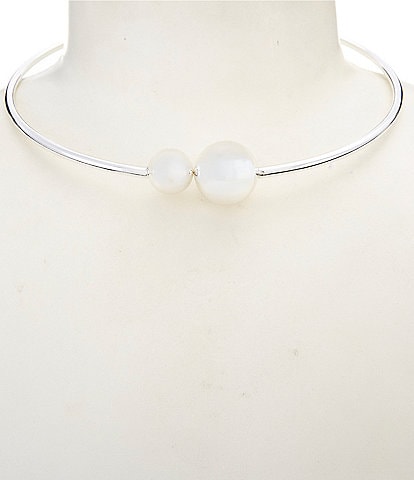 Dillard's Metal Ball Collar Necklace
