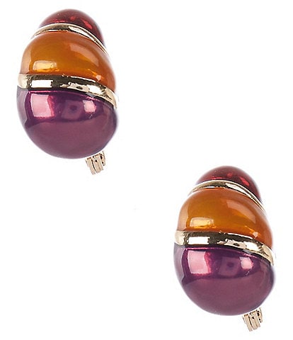 Dillard's Multi Color Enamel Stud Clip Earrings