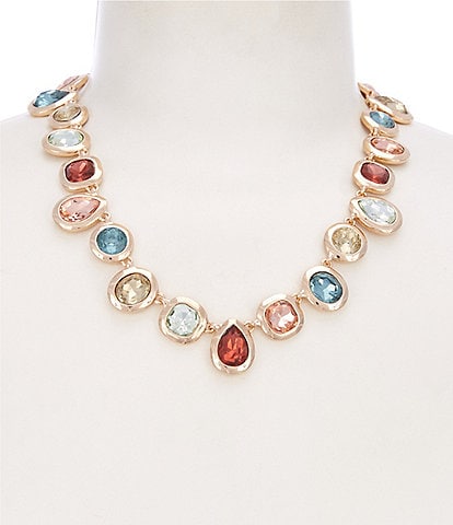 Dillard's Multi Color Stone Short Collar Necklace