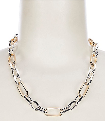 Dillard's Multi Oval Link Short Strand Collar Necklace