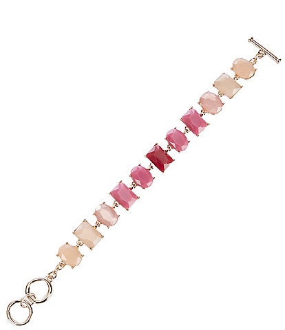 Dillard's Multi Pink Resin Stone Line Bracelet