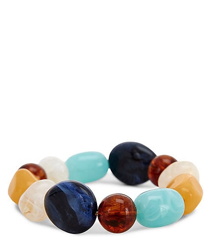 Dillard's Multi Shape Color Beaded Stretch Bracelet