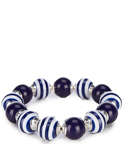 Dillard's Navy Stripes Stretch Bracelet