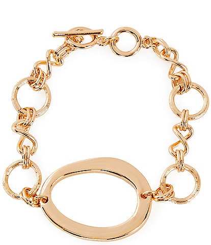 Dillard's Open Oval Line Toggle Bracelet